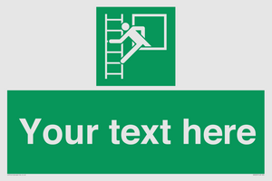 Custom Emergency Escape Ladder Sign